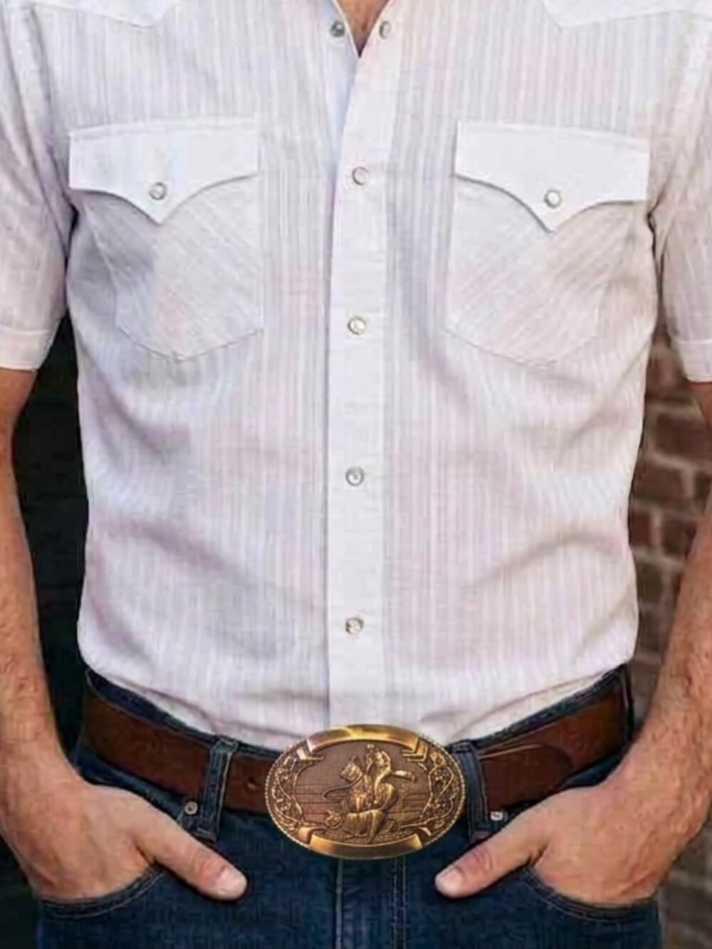HEAVY ANTIQUE COWBOY CHAMBERS RODEO HORSE STEER BULL RIDING BELT BUCKLE